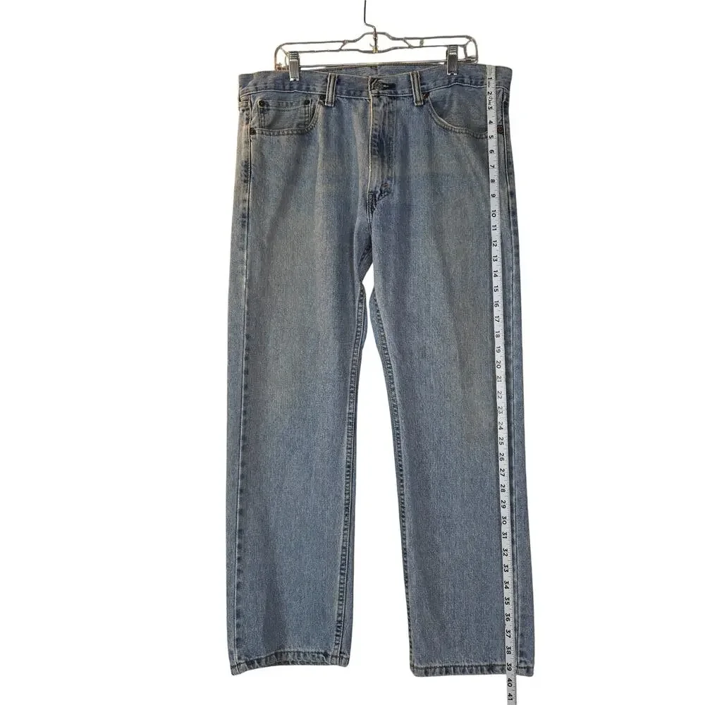 Levi's‎ 505 Men's W36 L29 Regular Fit Straight Leg Light Wash Blue Jeans Outdoor